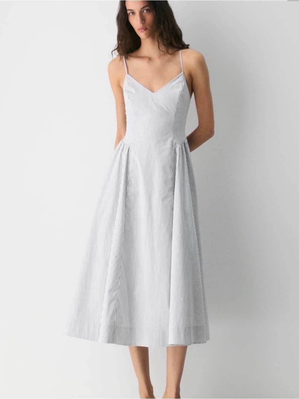 Never worn -Aritzia Babaton Technique Poplin Cami Dress size 2
